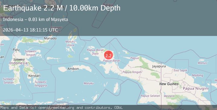 Map of West Papua Region, Indonesia