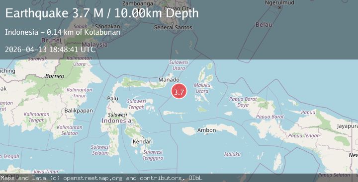 Map of Northern Molucca Sea