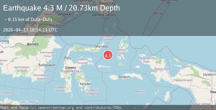 Map of Southern Molucca Sea