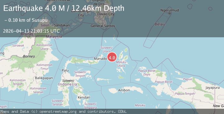 Map of Northern Molucca Sea