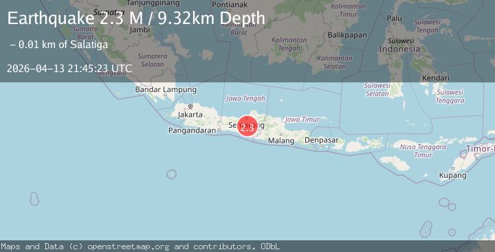 Map of Java, Indonesia