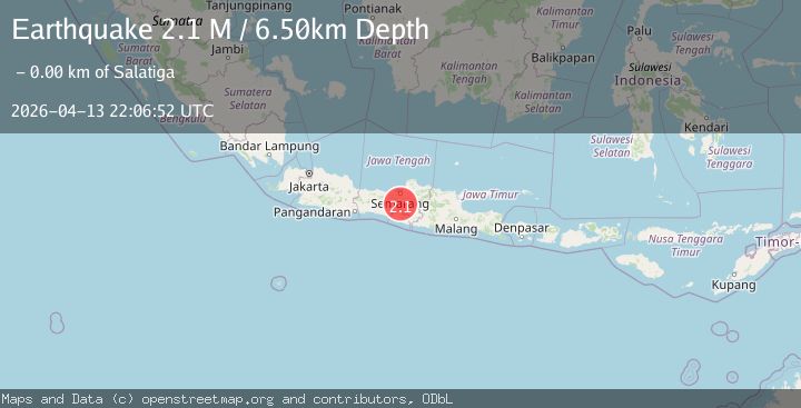 Map of Java, Indonesia