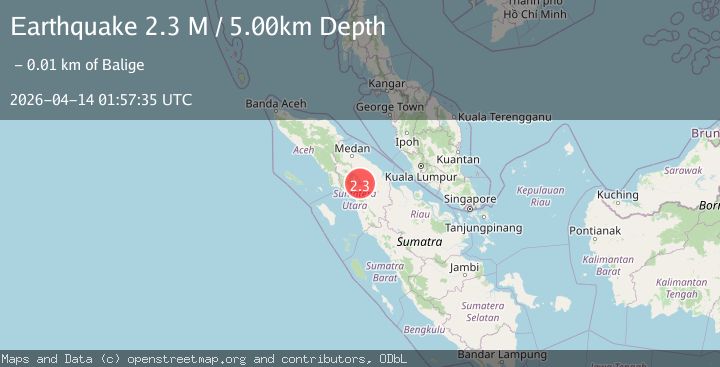 Map of Northern Sumatra, Indonesia