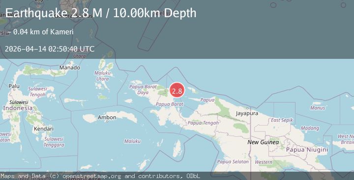 Map of West Papua Region, Indonesia