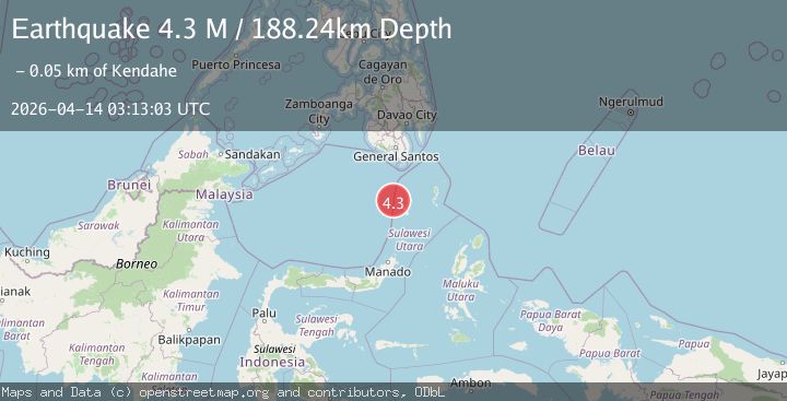 Map of Talaud Islands, Indonesia