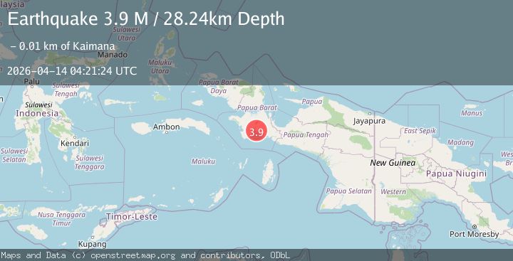 Map of West Papua Region, Indonesia