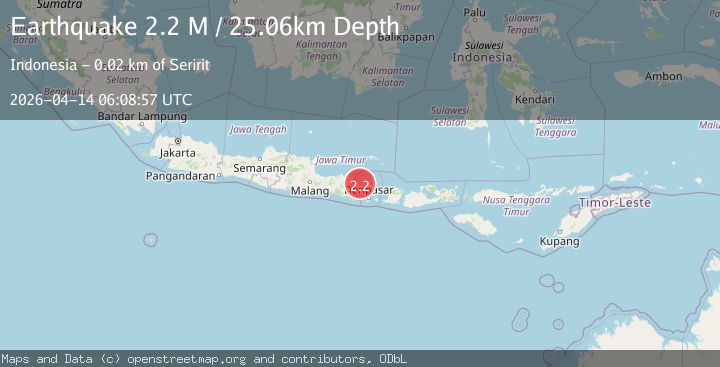 Map of Bali Region, Indonesia