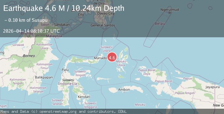 Map of Northern Molucca Sea