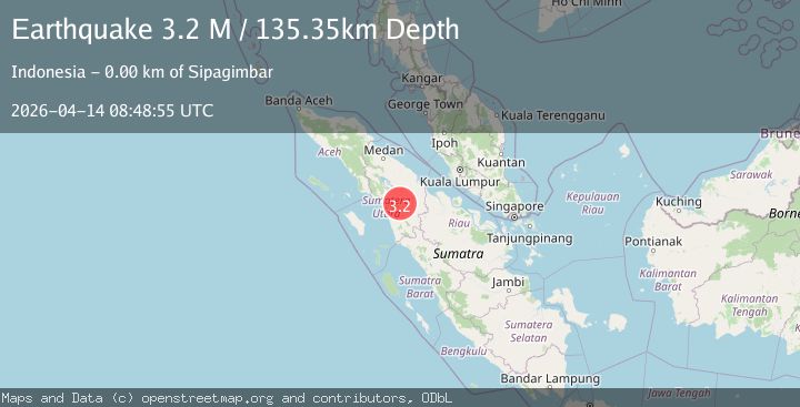 Map of Northern Sumatra, Indonesia