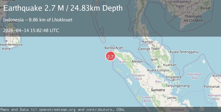 Map of Off West Coast of Northern Sumatra