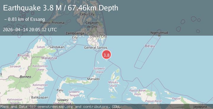 Map of Talaud Islands, Indonesia