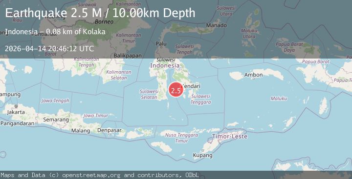 Map of Sulawesi, Indonesia