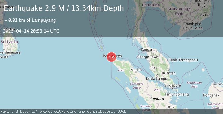 Map of Northern Sumatra, Indonesia