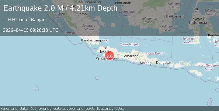 Map of Java, Indonesia