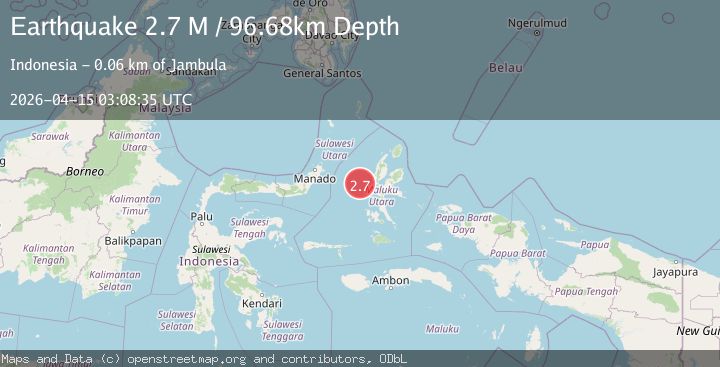 Map of Northern Molucca Sea