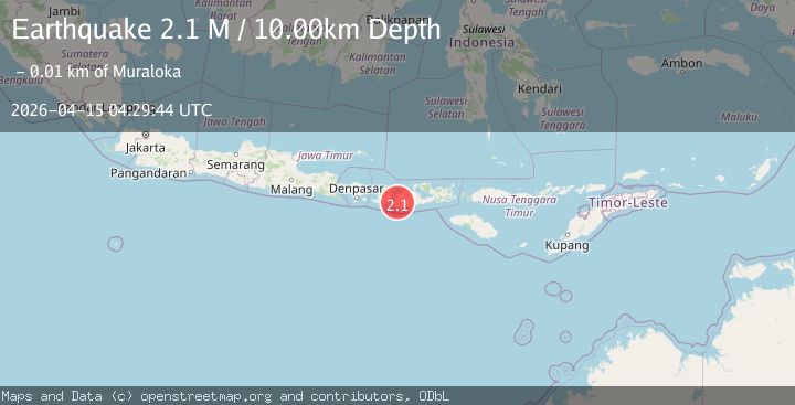 Map of Sumbawa Region, Indonesia