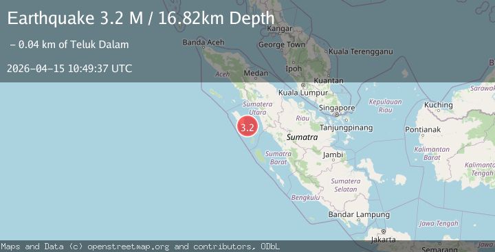 Map of Northern Sumatra, Indonesia