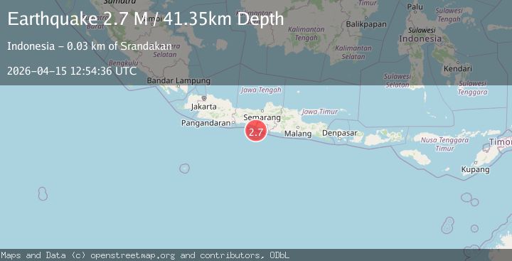 Map of Java, Indonesia