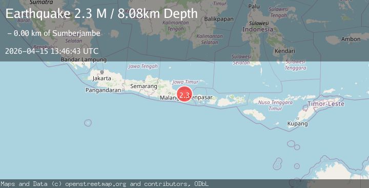 Map of Java, Indonesia