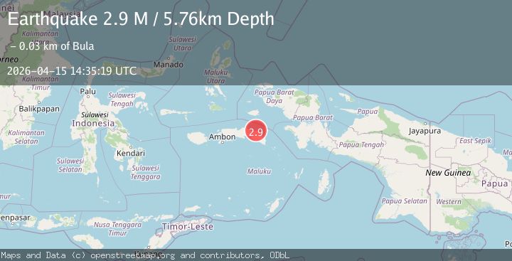 Map of Seram, Indonesia