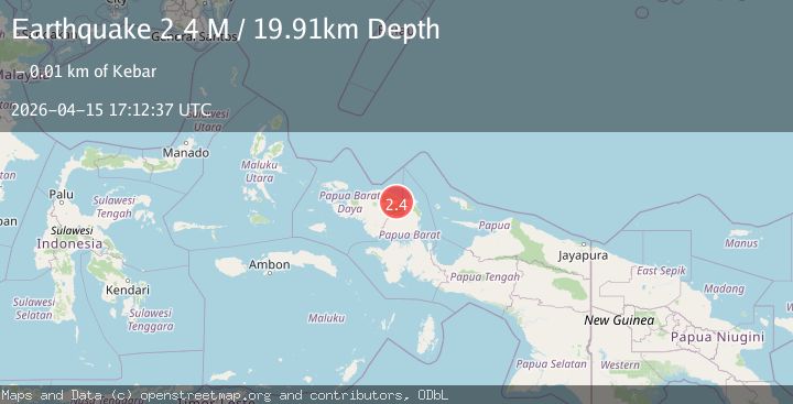 Map of West Papua Region, Indonesia
