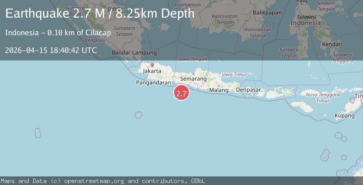 Map of Java, Indonesia
