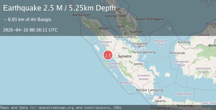 Map of Northern Sumatra, Indonesia
