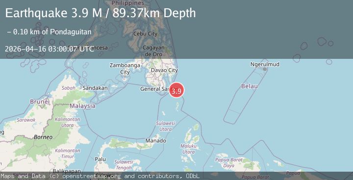 Map of Mindanao, Philippines