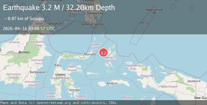 Map of Northern Molucca Sea
