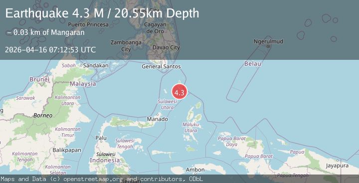 Map of Talaud Islands, Indonesia