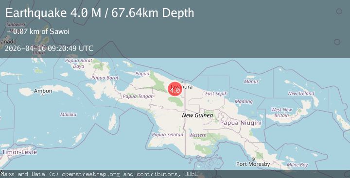 Map of West Papua, Indonesia
