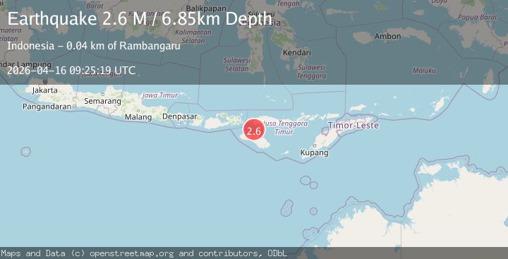 Map of Sumba Region, Indonesia
