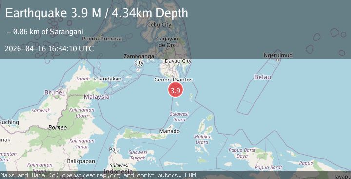 Map of Talaud Islands, Indonesia