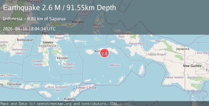 Map of Seram, Indonesia