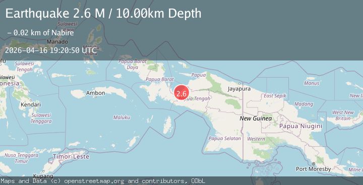 Map of West Papua Region, Indonesia