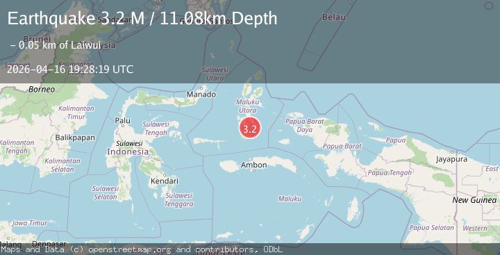 Map of Halmahera, Indonesia