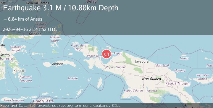 Map of West Papua Region, Indonesia