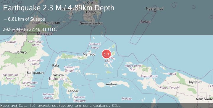 Map of Halmahera, Indonesia