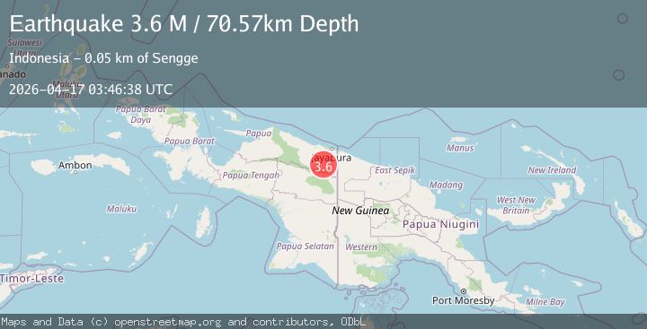 Map of West Papua, Indonesia