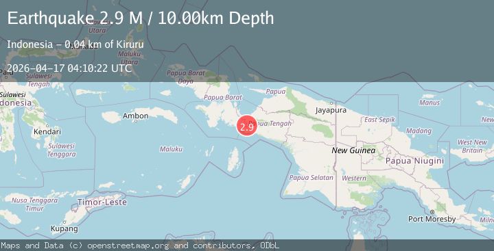 Map of West Papua Region, Indonesia