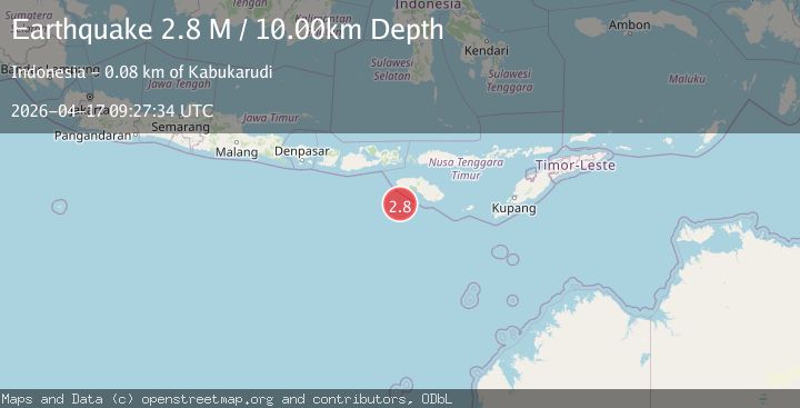Map of Sumba Region, Indonesia