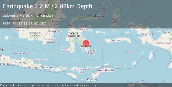 Map of Sulawesi, Indonesia