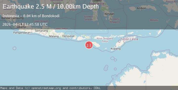 Map of Sumbawa Region, Indonesia