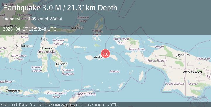 Map of Seram, Indonesia