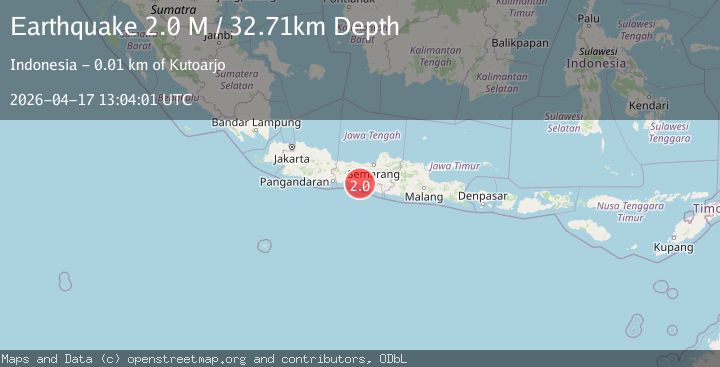 Map of Java, Indonesia