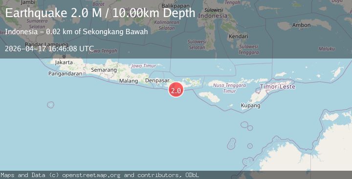 Map of Sumbawa Region, Indonesia