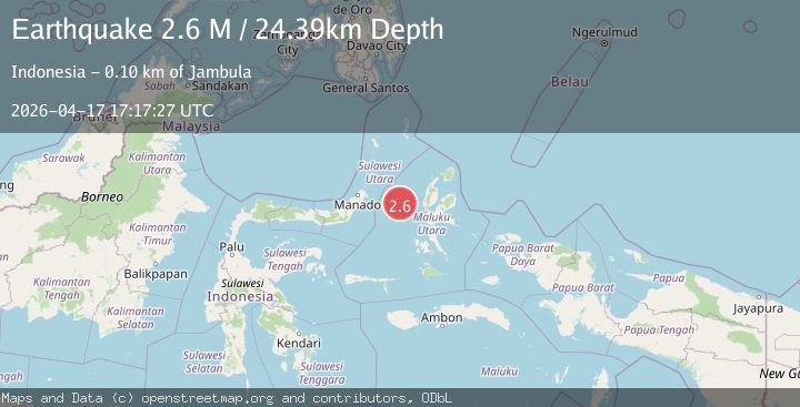 Map of Northern Molucca Sea
