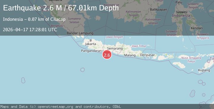 Map of Java, Indonesia