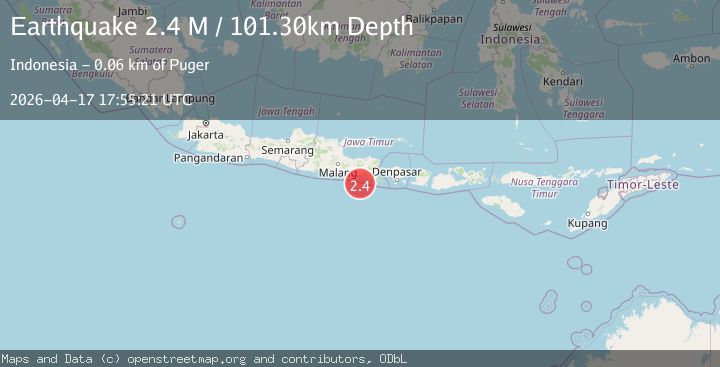 Map of Java, Indonesia