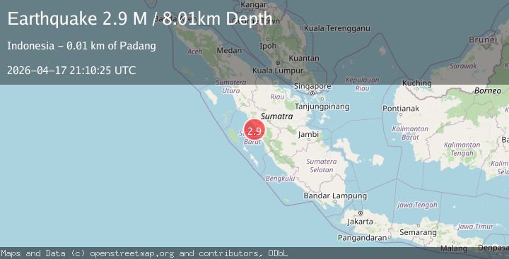 Map of Southern Sumatra, Indonesia
